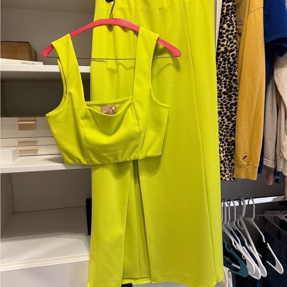 Bright Lime Two-Piece Set